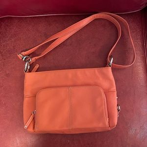 Pink Tignanello 11” W x 7” H Pink Leather Purse